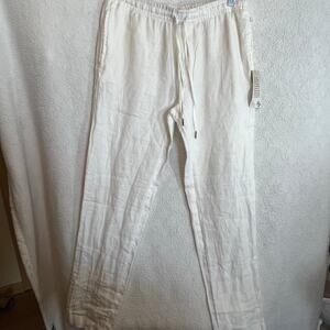 NEW Panama Jack 100% Linen casual white pants with tags size M spring summer